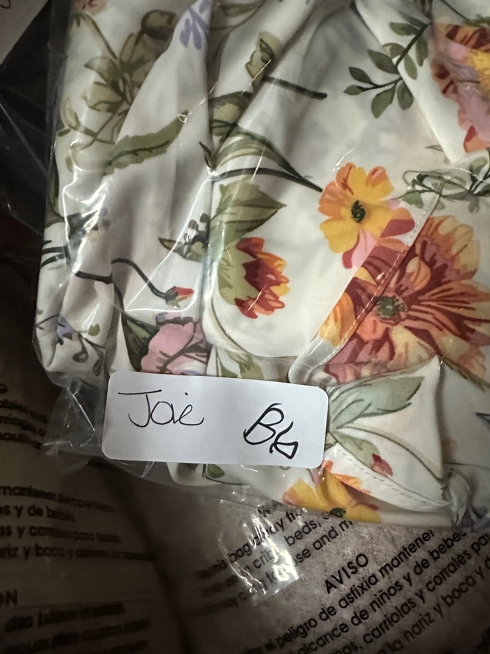 JOIE M Colorful floral pearl Button satin whimsical long sleeve top cottagecore - Picture 14 of 14